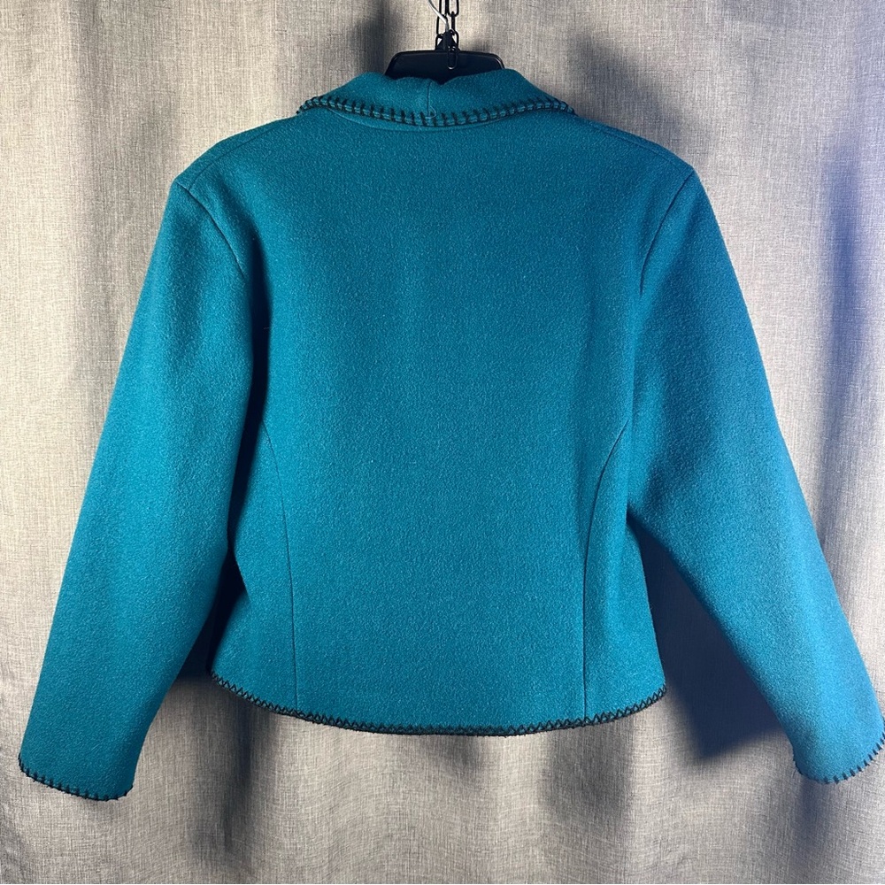 Western Teal Wool LS Dress Jacket by Mid-West Garment Co. Since 1928 Size Med - Picture 3 of 11